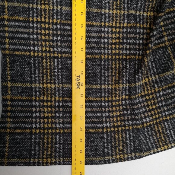 Julie Divina Ladies Size Small Lightweight Gold/Grey/Black Plaid Sweater Set 2pc - Picture 12 of 12